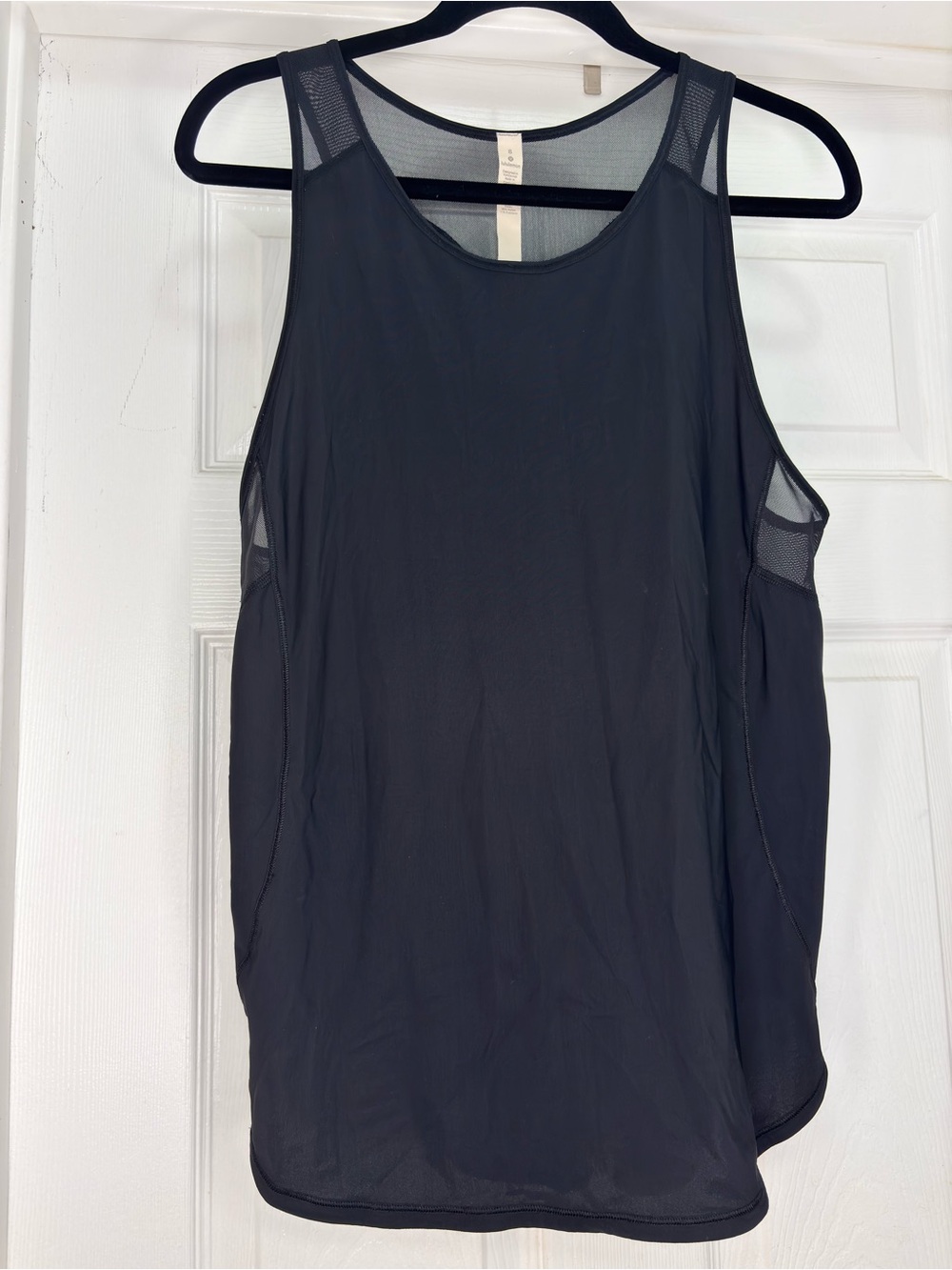 lululemon athletica Black Mesh-Panel Tank Top